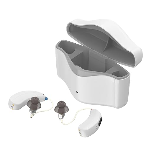 Hearing Aids for Seniors Rechargeable - Bluetooth hearing aid with Noise Cancellation, Charging Case, APP Control for Mild to Moderate Hearing Support