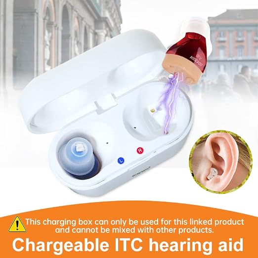 Invisible Hearing Aids for Seniors And Adults，Hearing Amplifier，Rechargeable Hearing Aids with Noise Cancelling,Rechargeable Invisible Hearing Amplifier to Aid Hearing,Sound Amplifier,Mini Invisible