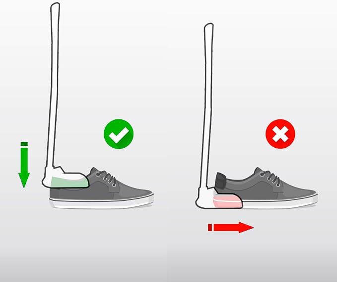 KMINA Long Handled Shoe Horn for Seniors 30", Horn for Women and Men, Easy On Off, Boot Jack Remover