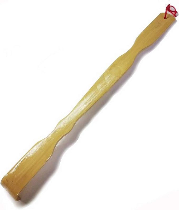 JapanBargain 4-Pack Bamboo Back Scratcher, 17 Inch Extra Long Wooden Back Scratcher for Itching Relief, Natural Bamboo Back Massager with Curved Handle for Back, Shoulders, Feet