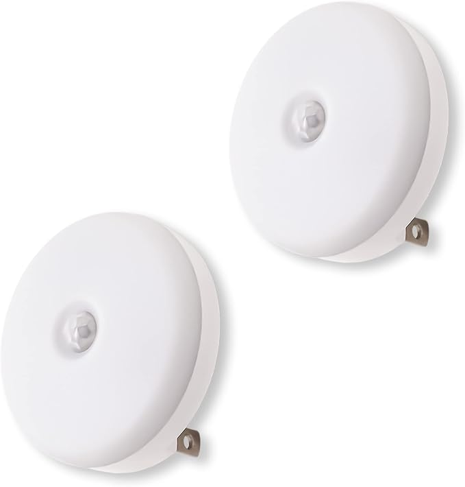 myCozyLite Red Motion Sensor Night Light, Red Light for Sleep, Night Lights Plug into Wall, Automatic ON Off, 2 Pack Motion Night Light for Bedroom, Bathroom, Kitchen, Hallways