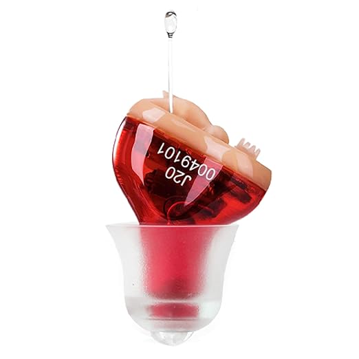 Hearing Aid, Hearing Aids for Seniors, Mini Sound Amplifier | Ear Sound Enhancer, Noise Reduction, Enhanced Speech, Feedback Cancellation, Suitable for Adults (Red, Right)