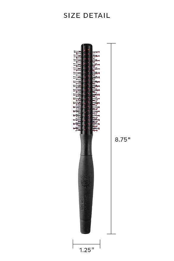 Cricket Static Free RPM 8 Row Round Hair Brush - Curling, Blow Drying, Detangling and Styling Wet or Dry, Suitable for All Hair Types