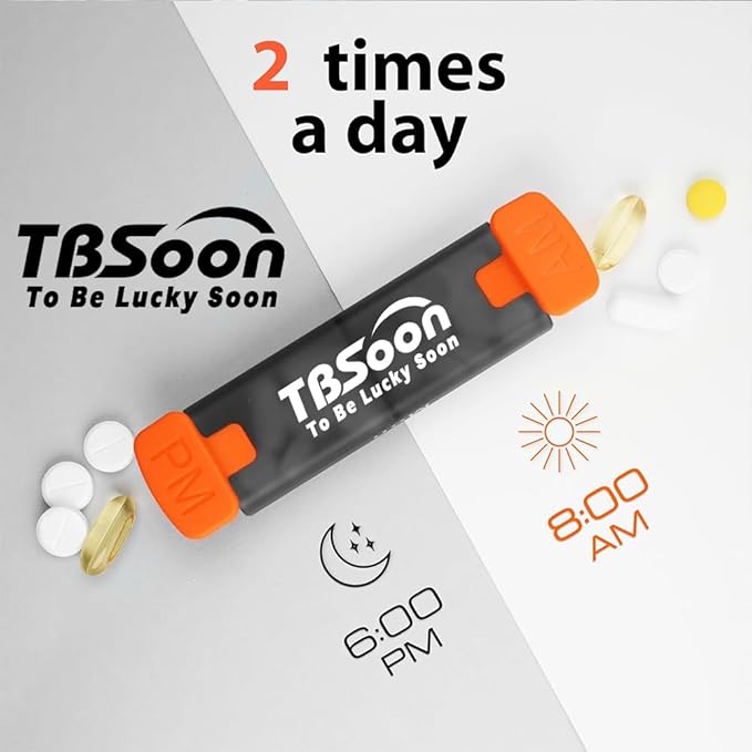 7 Day Medicine Pill Organizer, 14 Large Compartments (Each Day Can Take Apart Use Alone),Moisture-Proof,Dust-Proof, Travel Weekly/Daily Pill Box/Organizer/Case/Container/Dispenser, AM/PM 2 Times a Day