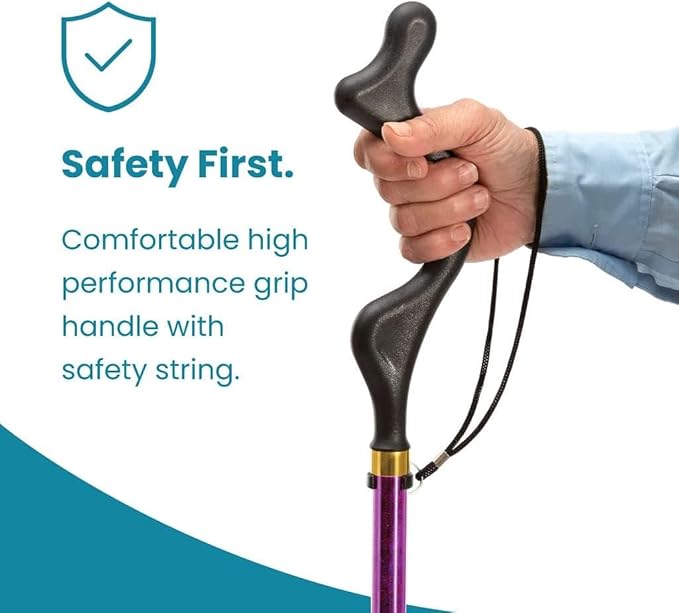Walking Cane for Men and Women - Special Balancing Stick With 10 Adjustable Heights - Self Standing, Folding, Portable, Collapsible, and Comfortable