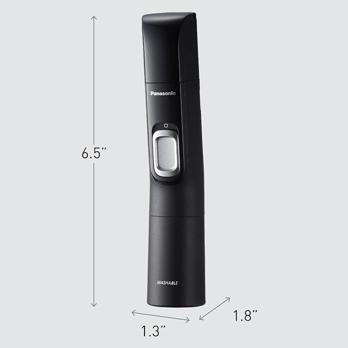 Panasonic Ear and Nose Hair Trimmer for Men with Vacuum Cleaning System,Powerful Motor and Dual-Edge Blades for Smoother Cutting,Wet/Dry – ER-GN70-K (Black),(Pack of 6)