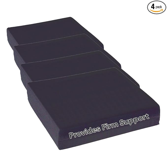 Essential Medical Supply Rehab 1 Cushion with Higher Density for Additional Support, 18 Inch X 16 Inch X 2 Inch (Pack of 4)