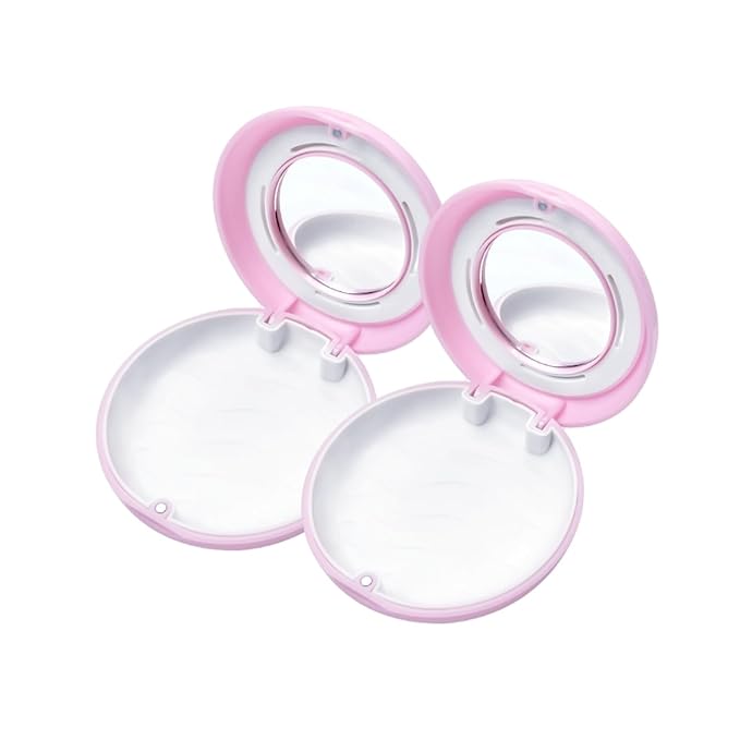 2pcs Retainer Case with Mirror and Vent Holes, Convenient and Cute Orthodontic Aligner Retainer Case for Travel, Give to Family Members, Friends and Colleagues