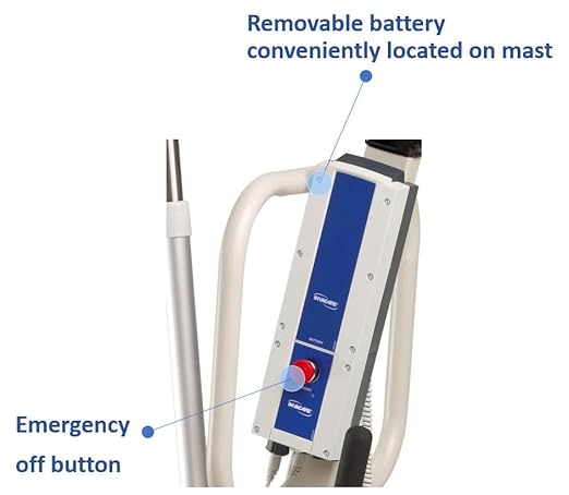 Invacare Reliant Heavy-Duty Electric Patient Lift with Manual Low Base, 600 lb. Weight Capacity, RPL600-1