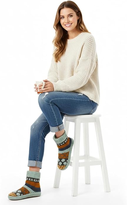 Warm Slipper Socks for Women, Winter Fuzzy House Shoes Indoor, Cozy Christmas Gifts Unique