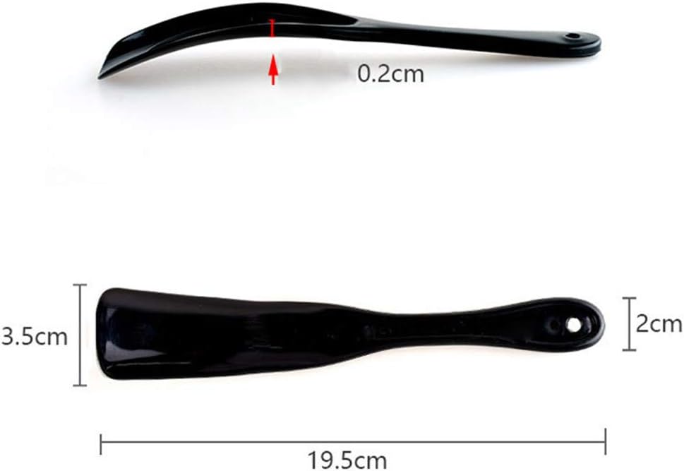 2 Pcs Mini Shoe Horns - Flexible Thermoplastic Shoe Helper, Compact & Portable for Travel, Home, or Office Storage