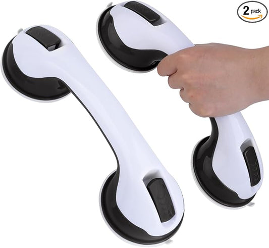 2 Pack Grab Bars for Bathtubs and Showers, Shower Handles for Elderly Seniors bar Bars Safety Elderly Suction 500 lbs Cup and Walls bathtubs Handicap He