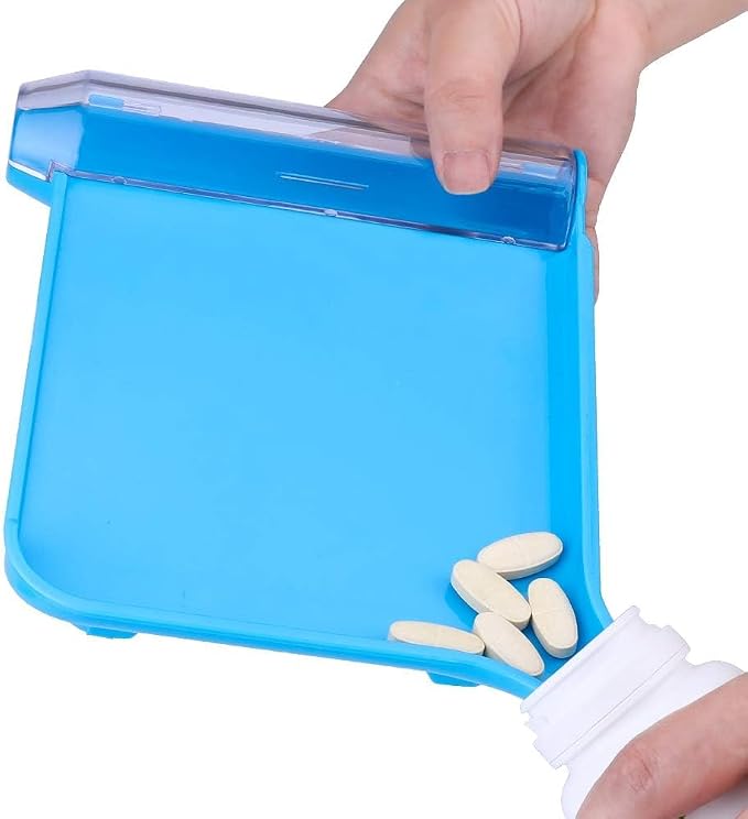 Opret Right Hand Pill Counting Tray with 2 Spatulas, Pill Counter with A Straight Spatula & A L-Spatula for Pharmacy to Count Meds Pills Tablets