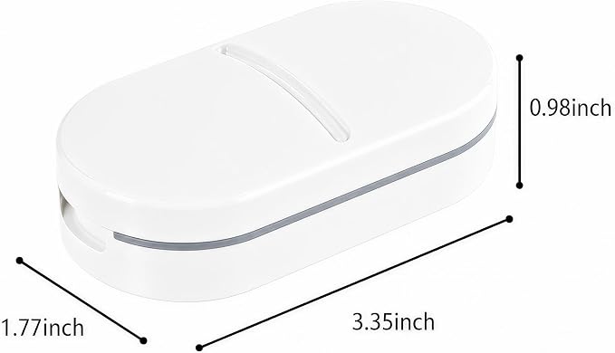 Pill Splitter with Stainless Steel Blade, BPA-Free Pill Cutter, V-Shaped Precision Pill Cutting Device, Portable Travel Pill Divider for Cutting 1/2 1/4 1/8 Small Medium Pills