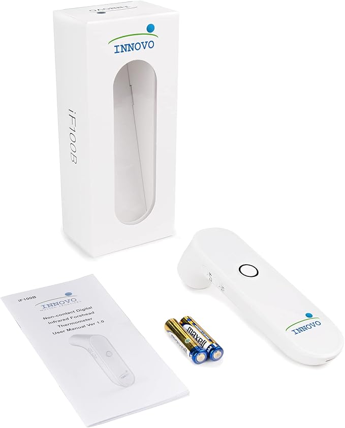 Innovo iF100B Touchless Digital Forehead Basal Thermometer, Non-Contact with Fever Alert Detection