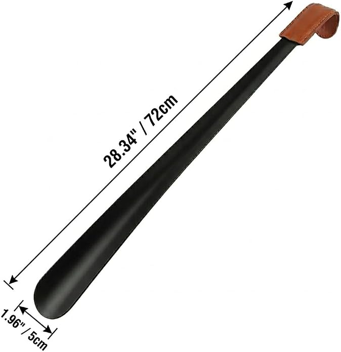 DOITOOL Stainless Steel Shoe Horn 28.34 Inch Long Handle Shoe Lifter for Seniors Portable Boot Insert Tool Easy Wearing Helper for Elderly Pregnant Women
