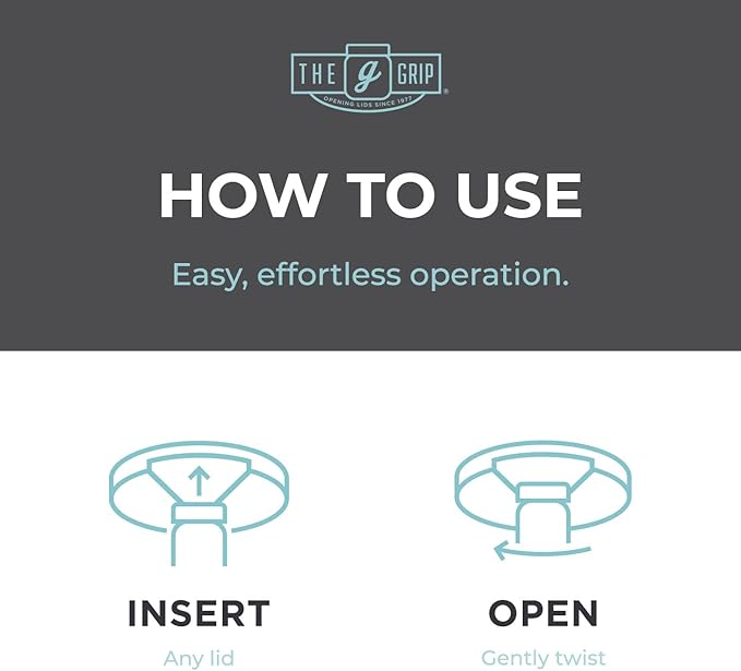 The Grip Jar Opener | Original Under Cabinet Jar Lid & Bottle Opener, Effortless for Weak Hands & Seniors with Arthritis - Made In USA