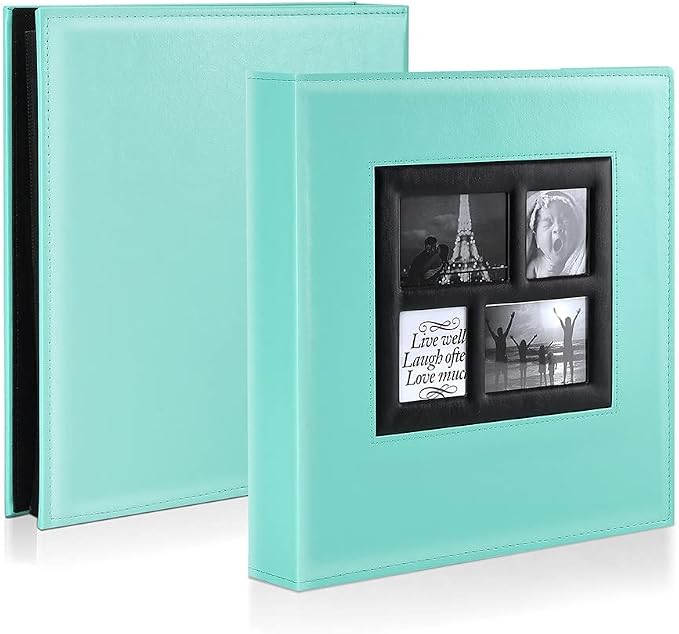 Ywlake Photo Album 4x6 500 Pockets Photos, Extra Large Capacity Family Wedding Picture Albums Holds 500 Horizontal and Vertical Photos Pictures Teal