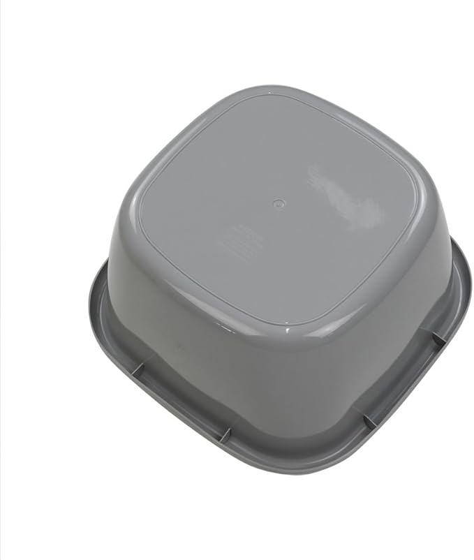 Begale 2-Pack Large Wash Basin/Dish Pan, 18 Quart (Gray)