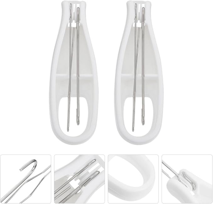Operitacx 2pcs Button Hook and Zipper Puller Set Convenient Coat Button Hook Accessory for Dressing Aid for Seniors and Mobility Assistance