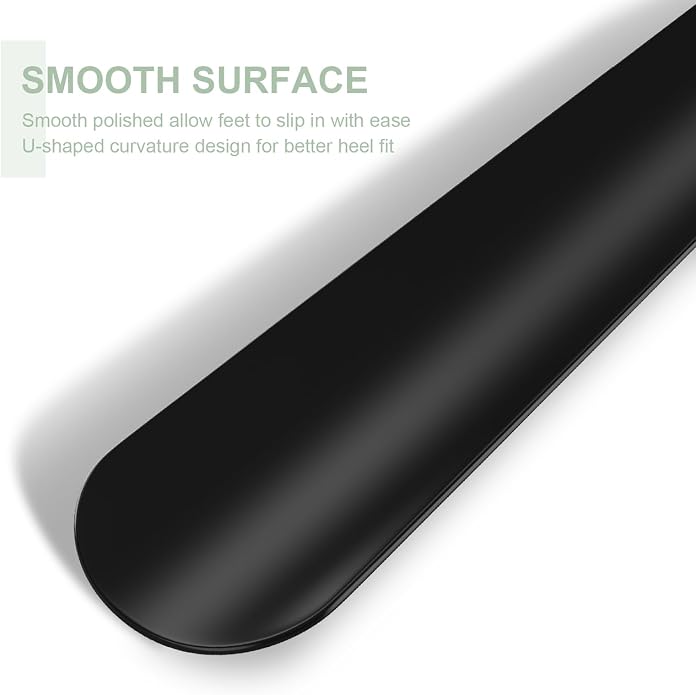 16.5 Inch Long Handle Shoe Horn for Seniors Men Women Kids, Metal Shoe Horns for Boots
