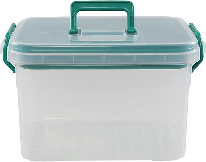 Vcansay Plastic Family First Aid Box, First Aid Clear Container, Emergency Medicine Box, 1 Pack