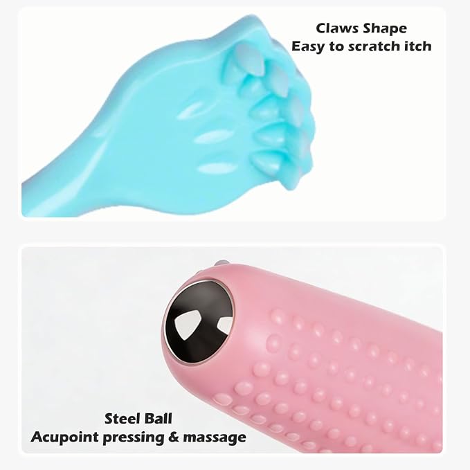 Back Scratcher for Women Men - Paw Shape | Back Scratching Tool Extendable Portable and Lightweight 21.65inch Blue