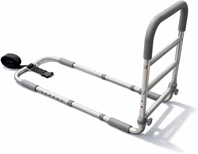 Bed Rails for Elderly Adults Safety – ASTM & CPSC Approved Adjustable Bed Rail For Seniors, Bed Cane with Non-Slip Ergonomic Handle, Fits King, Queen & Standard Size Beds, Tool-Free Assembly, 300 lbs