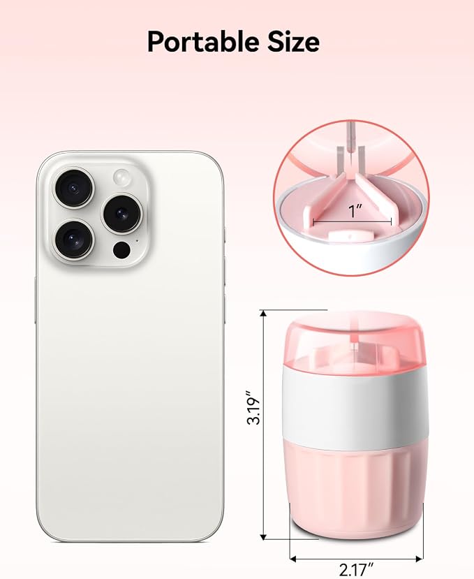 Pill Crusher Fine Powder - Cotatoc 3-in-1 Pill Crusher with Stainless Steel Grinding Pestle, Portable Pill Cutter and Crusher for Elderly and Pets (Pink)