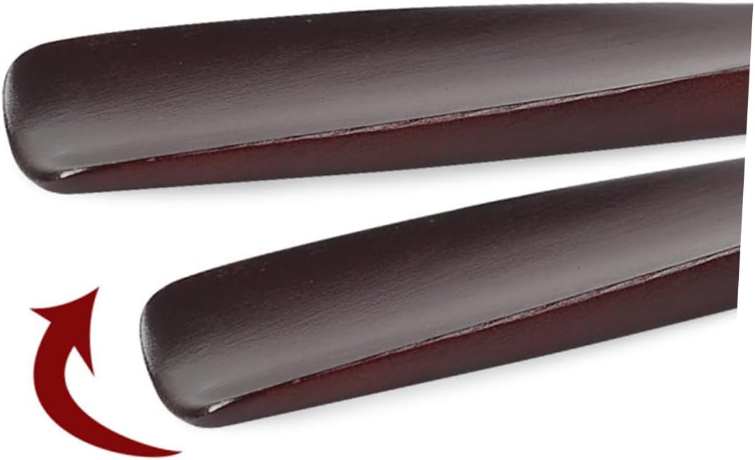 Wooden Shoe Horn Lifter 15.75 Inch Long Handle Ergonomic Shoe Helper for Men Women Seniors Home Office