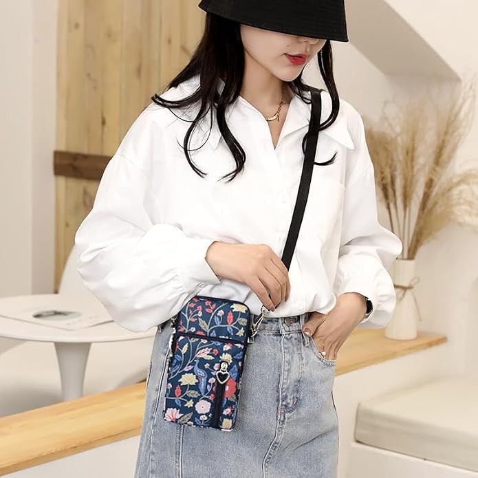 Small Crossbody Bag for Women - Mini Phone Purses with Crossbody Strap and Wallet - Nylon Arm Bag