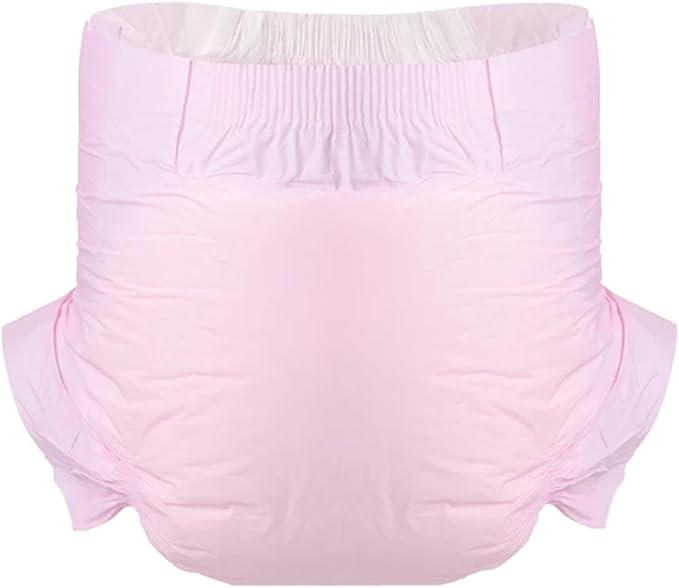 CutiePlusU Adult Diapers Sample 3 Pieces Adult Brief Diaper Incontinence Underwear Pink Cute Toddler (Large 37"-47")
