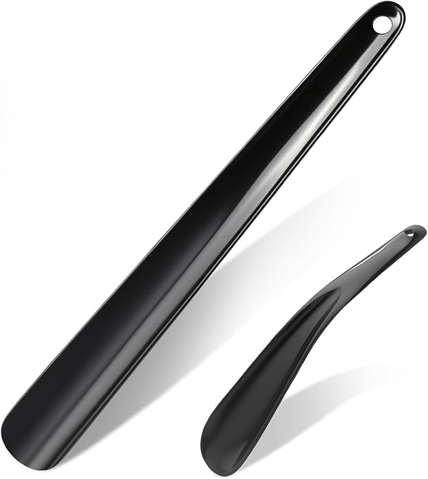 7.67" & 15.74" Shoe Horn, Shoe Horn Long Handle for Seniors | Small & Long Shoehorn Set for Men Women, Ergonomic Foot Care Aid with Lightweight Design, Shoe Spoon Helper