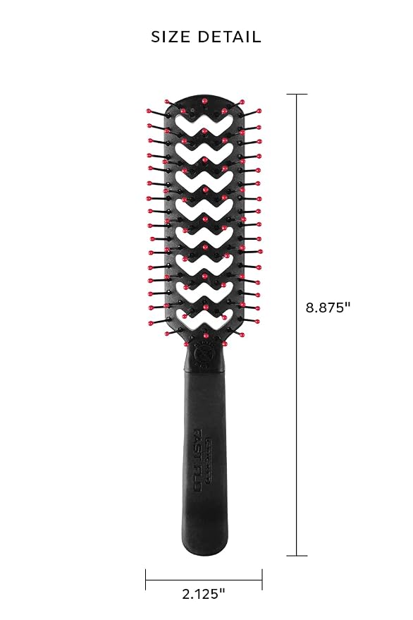 Cricket Static Free Fast Flo Vent Hair Brush - Quick Blow Drying, Easy Styling, and Tangle-Free Detangling for All Hair Types, Long, Short, Thick, Thin, Curly, Straight, and Wavy