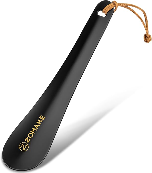 ZOMAKE Metal Shoe Horn, Small Travel Shoehorn for Men Women Kids, 5.9''/7.3''/7.5'' Portable Shoe Spoon Helper