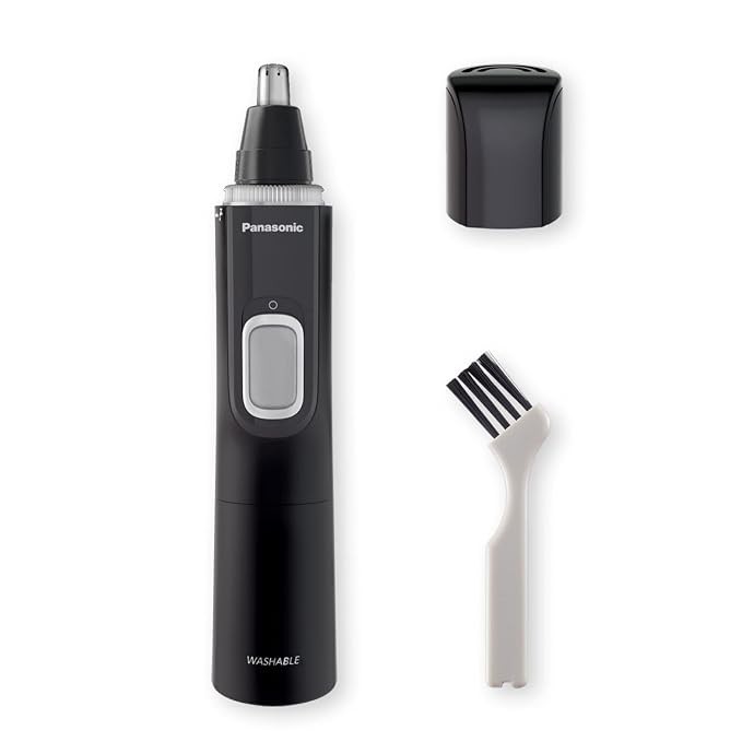 Panasonic Ear and Nose Hair Trimmer for Men with Vacuum Cleaning System,Powerful Motor and Dual-Edge Blades for Smoother Cutting,Wet/Dry – ER-GN70-K (Black),(Pack of 6)