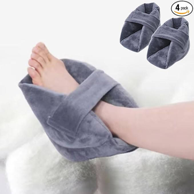 2PCS Heel Protector Cushion-Foot Support Pillow,Anti-Decubitus Heel Pad for Heel Pain Relief,Pressure Sores,Pressure Sores,Bed Sores,Plantar Fasciitis,Adjustable in Size