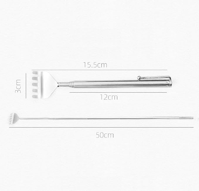 2 PCS Back Scratcher Massager Extendable Metal Handheld Hand Claw Extender for Itch Relief Retractable to 19 Inch