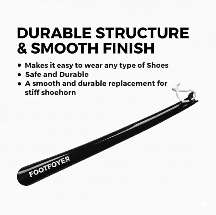 Long shoehorn that is comfortable to wear and has a handle is ideal for both men and women