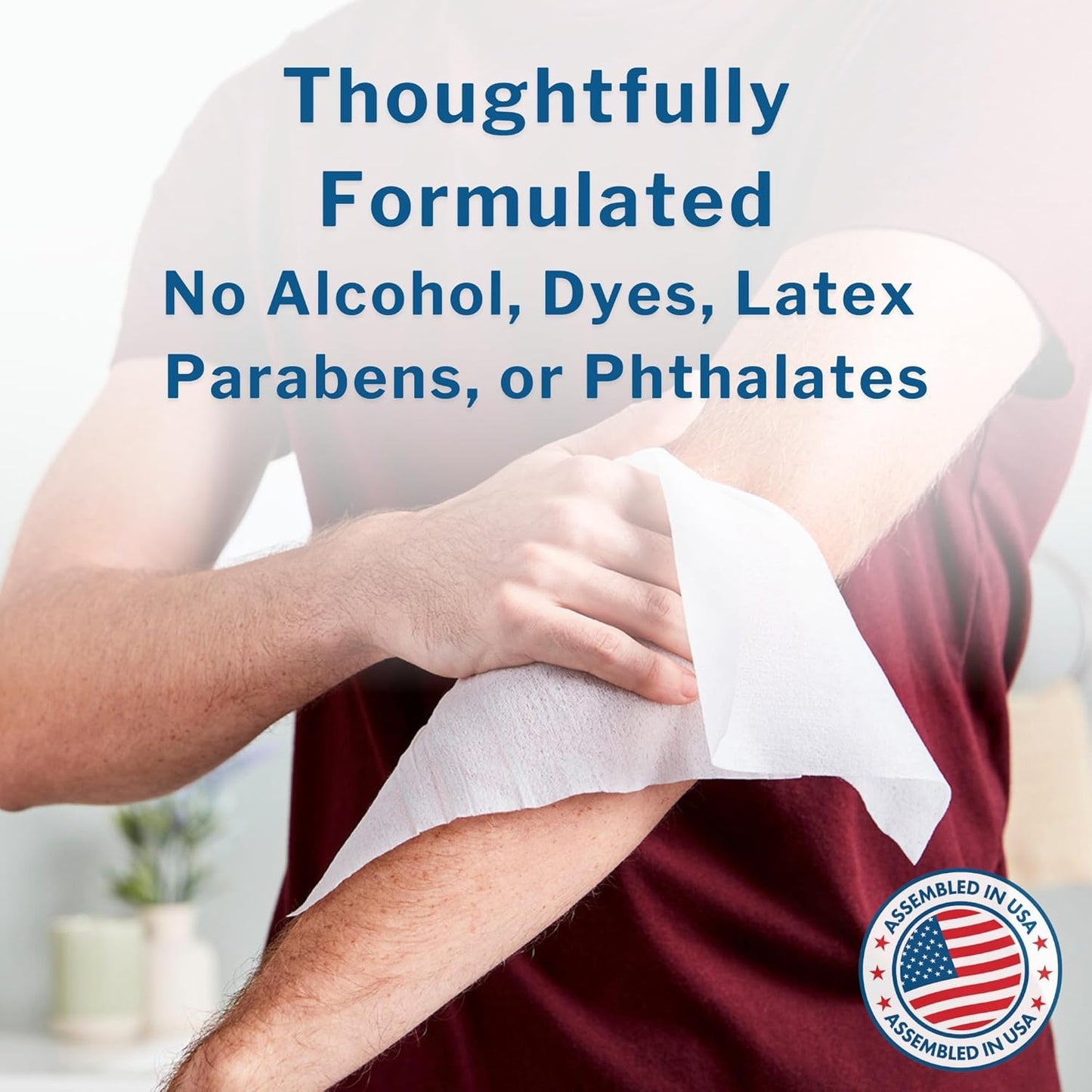 McKesson Washcloth Wipes for Adults, Scented (6 Pack, 576 Washcloths) Disposable Wash Cloths for Body