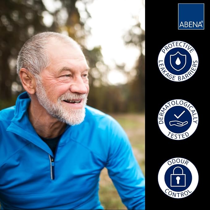 Abena Man Formula 1 Incontinence Pads for Men, 15 Count, Eco-Friendly, Breathable, Comfortable, Absorbs up to 15.2 fl oz