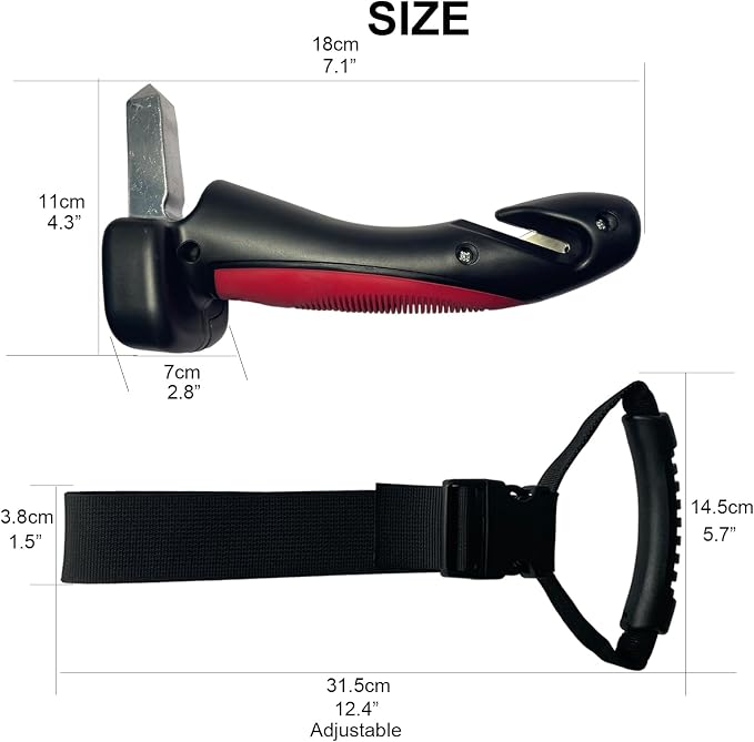 Car Door Handle for Elderly, Vehicle Door Assist Handles, Car Grab Straps | 2PCS 4 in 1 Vehicle Support Handles & 2PCS Hand Grab Straps, SUV Car Door Handle Assist, Car Grab Handle for Seniors