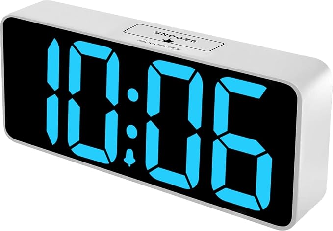 DreamSky Large Digital Alarm Clock Big Number for Seniors/Visually Impaired | 9 Inches Electric Clocks for Bedroom, Jumbo Display Fully Dimmable Brightness, USB Ports, Adjustable Alarm Volume
