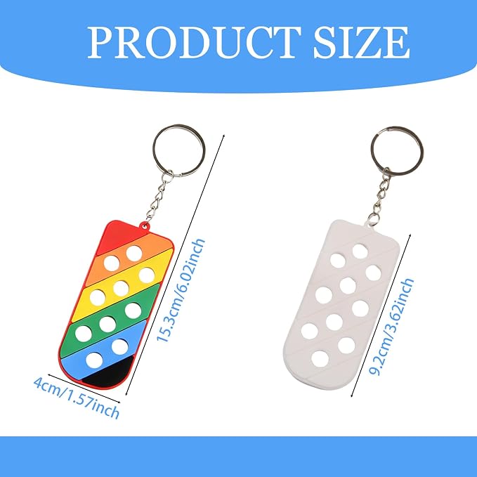 12 Pcs Shoe Charm Keychain Holder Organizer 12 Colors | PVC Material, Luggage Tag Hole, Keyring Storage