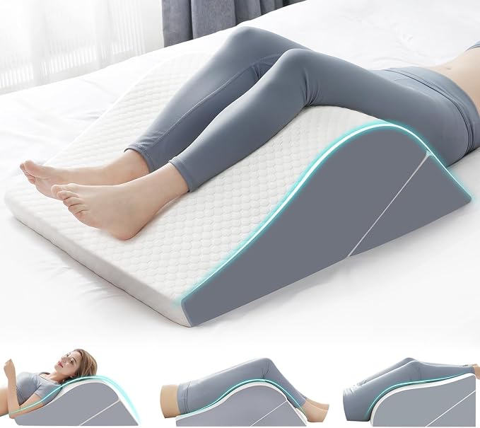 Simpledad 2PCS Leg Elevation Wedge Pillows for Sleeping, Leg Wedge Pillow After Knee Replacement Post Surgery, Leg Wedges for Elevation for Swelling, Circulation, Adjustable 3-in-1 Height