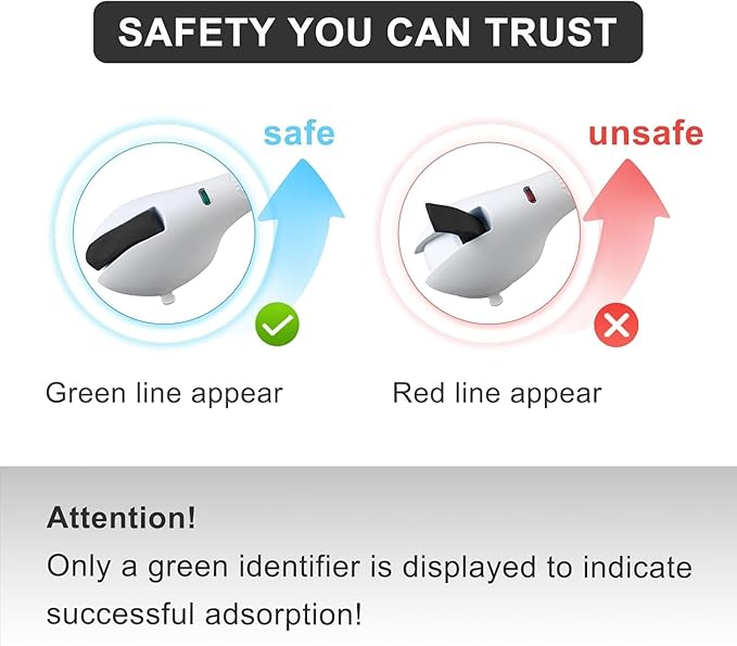 2Pack Suction Grab Bar for Shower Bathtub: Upgraded Heavy Duty Non-Slip Grip Handle with Strong Suction Cup for Bathroom Wall, Max Load 269LBS Safety Bar for Elderly Senior (2, White)