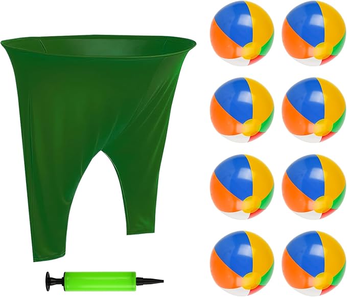 Granny Pants Yard Game, Granny Pants with Bouncy Balls & Pump, Giant Pants Outdoor Game & Big Pants Ball Catch Game, Granny Pants Game for Kids & Adults, Perfect for Family Reunion Games