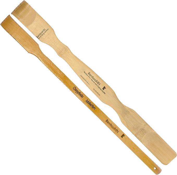 BambooMN 17" Bamboo Back Scratcher Shoe Horn & Travel Size - 21 Total Units