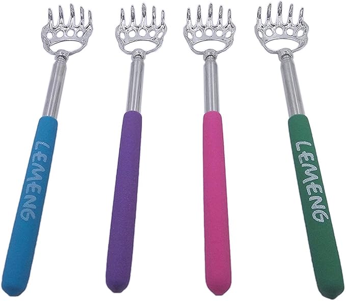 CERRXIAN Bear Claws Telescoping Back Scratcher,Gifts for Men Women | Extendable 8-22",Stainless Steel Pole,Rubber Grip,Christmas Stocking Stuffers for Men Women Adults