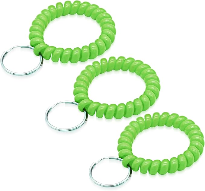 Spiral Coil Keychain, Anti-lost Key Chain Holder Lanyard Cord for Sauna Outdoor Sports and Gym Pool